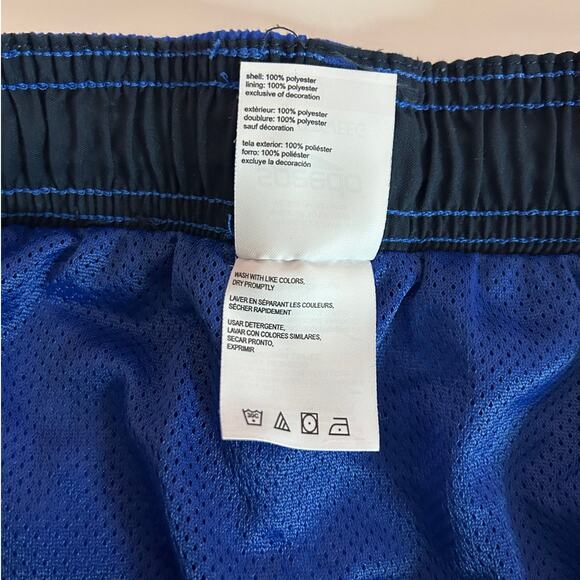 Speedo Men's Swim Lined Trunks Solid Blue Volley Board Shorts Mens Size XXL - Picture 8 of 11